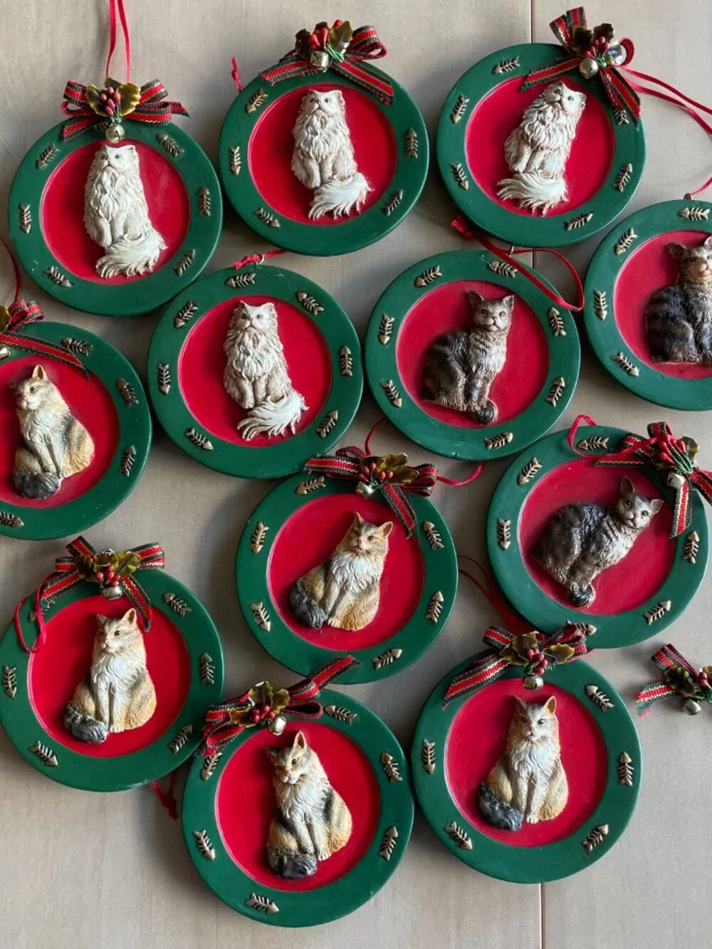 Entire Closet $5! Set of 12 Cat Kitten Christmas Ornaments
